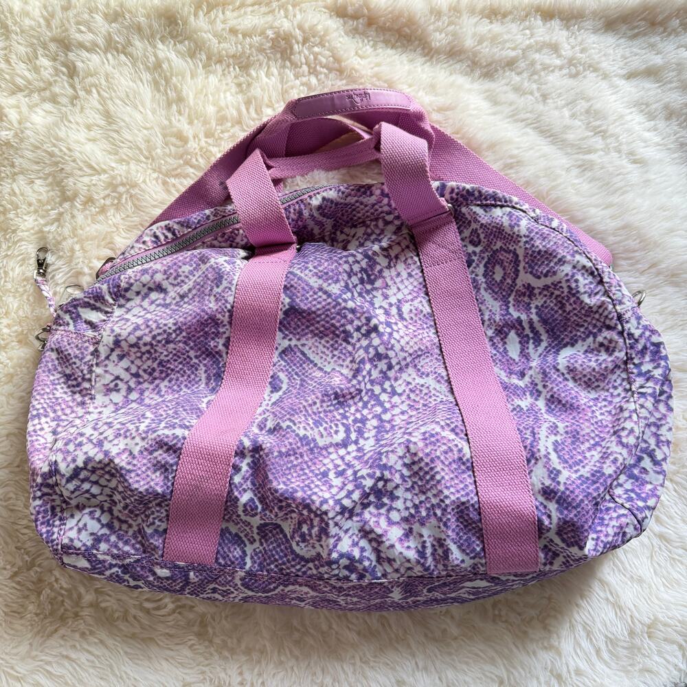 Kipling Nylon Pink Snakeskin Medium duffle bag